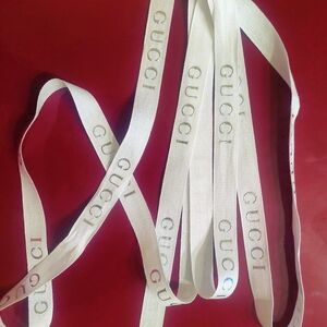 Gucci White Logo Ribbon 45 Inches Long